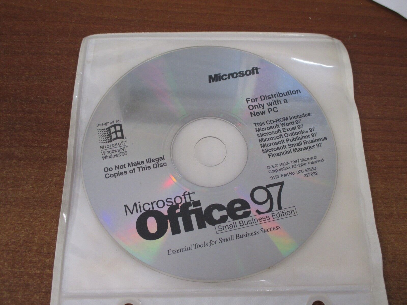 Microsoft Office 97 Small Business Edition  with Certificate of Authenticity Key