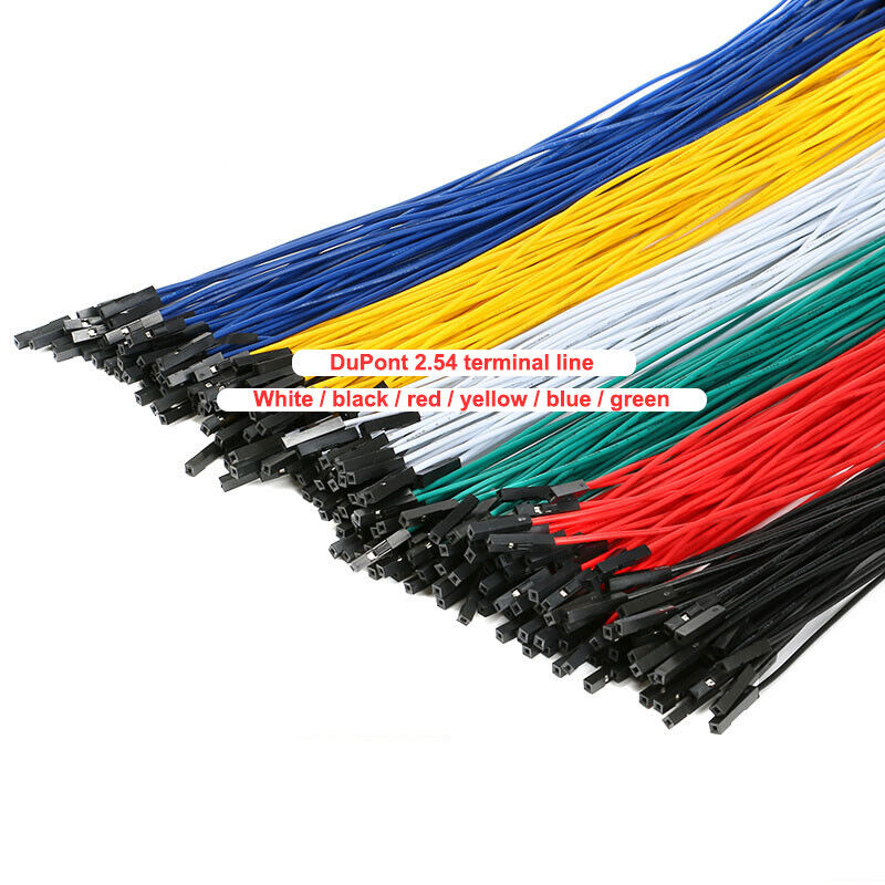 10pcs 25cm DuPont wire 2.54 terminal line 1P rubber shell connection Cable