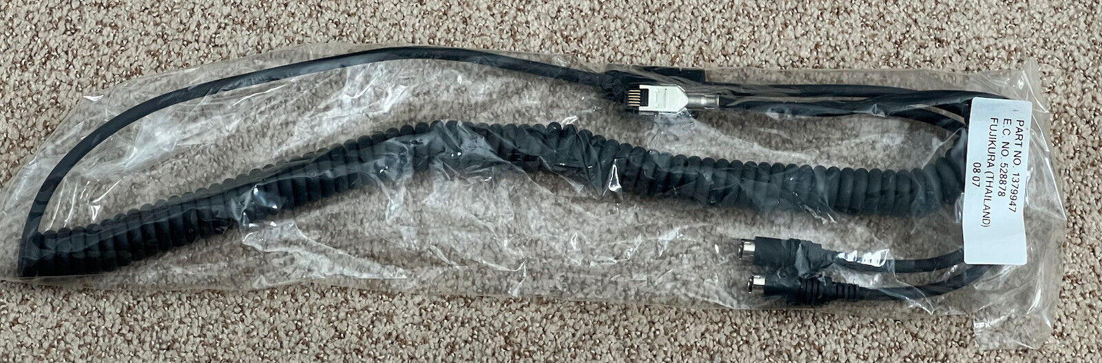 Model M Coiled SDL to PS/2 Y Cable Cord BLACK IBM LEXMARK Keyboard Trackball NEW