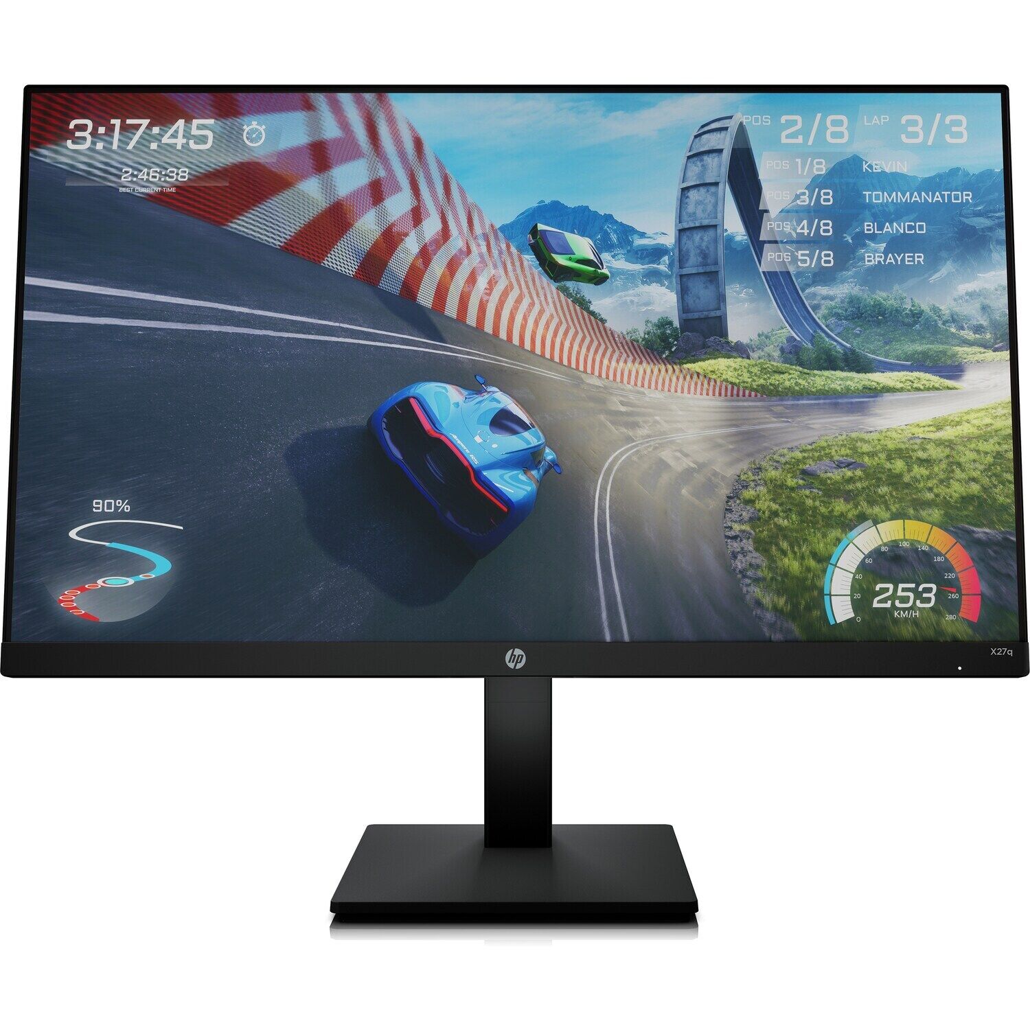HP X27q 27-inch QHD Gaming with Tilt/Height Adjustment with AMD FreeSync Premium