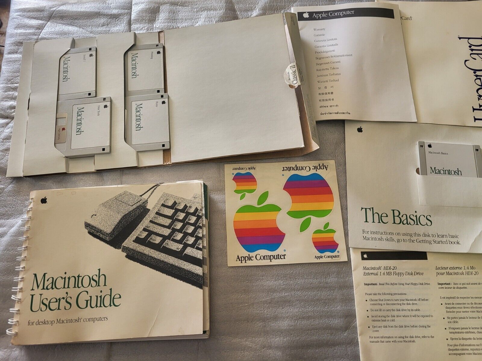 Vtg Classic II Apple Macintosh System Boot Install Disk Floppy ~ Set of 7 Disks