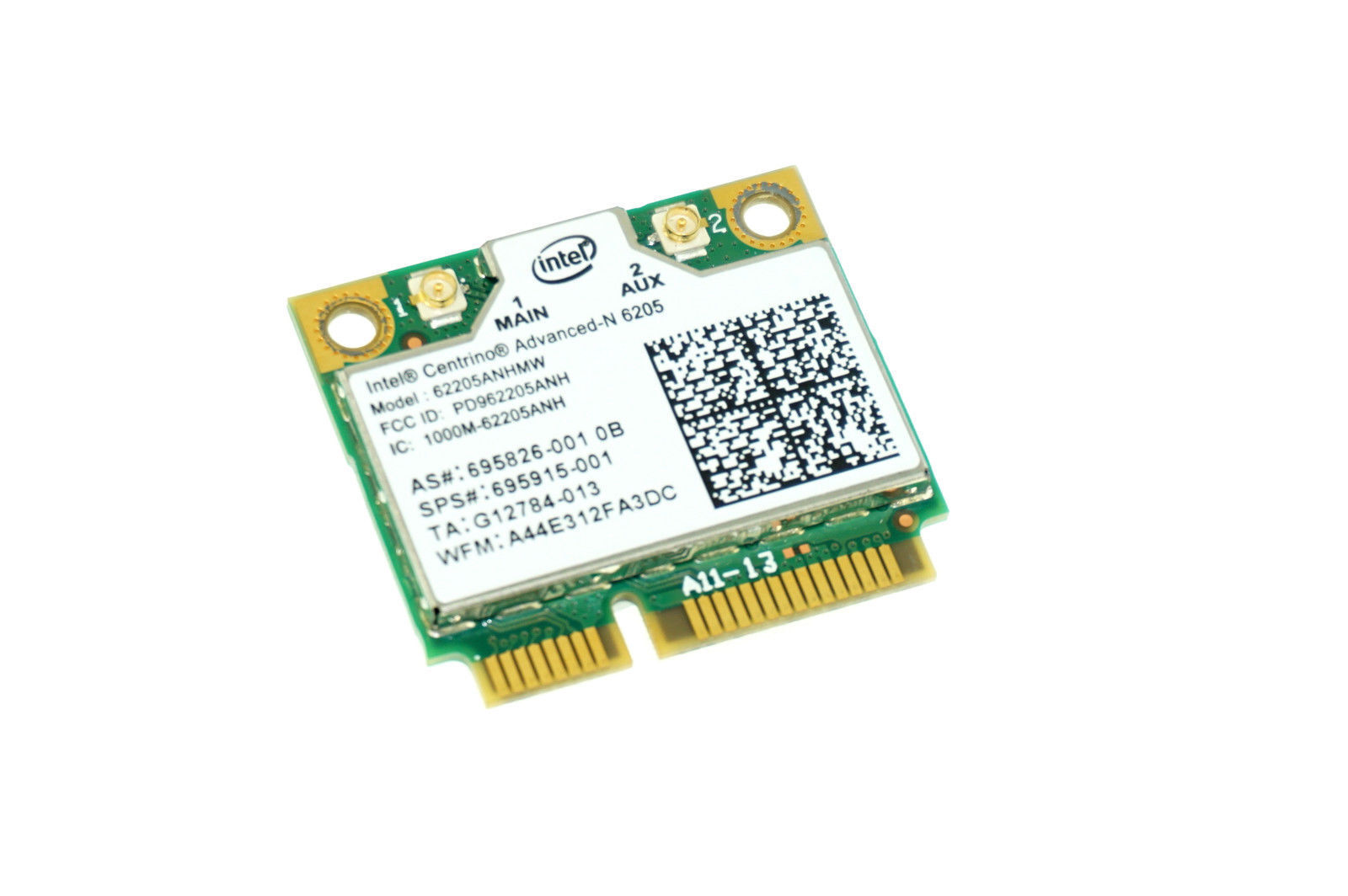 Intel Centrino Advanced-N 6205 Mini Wi-Fi Wireless LAN Card 62205ANHMW  TESTED