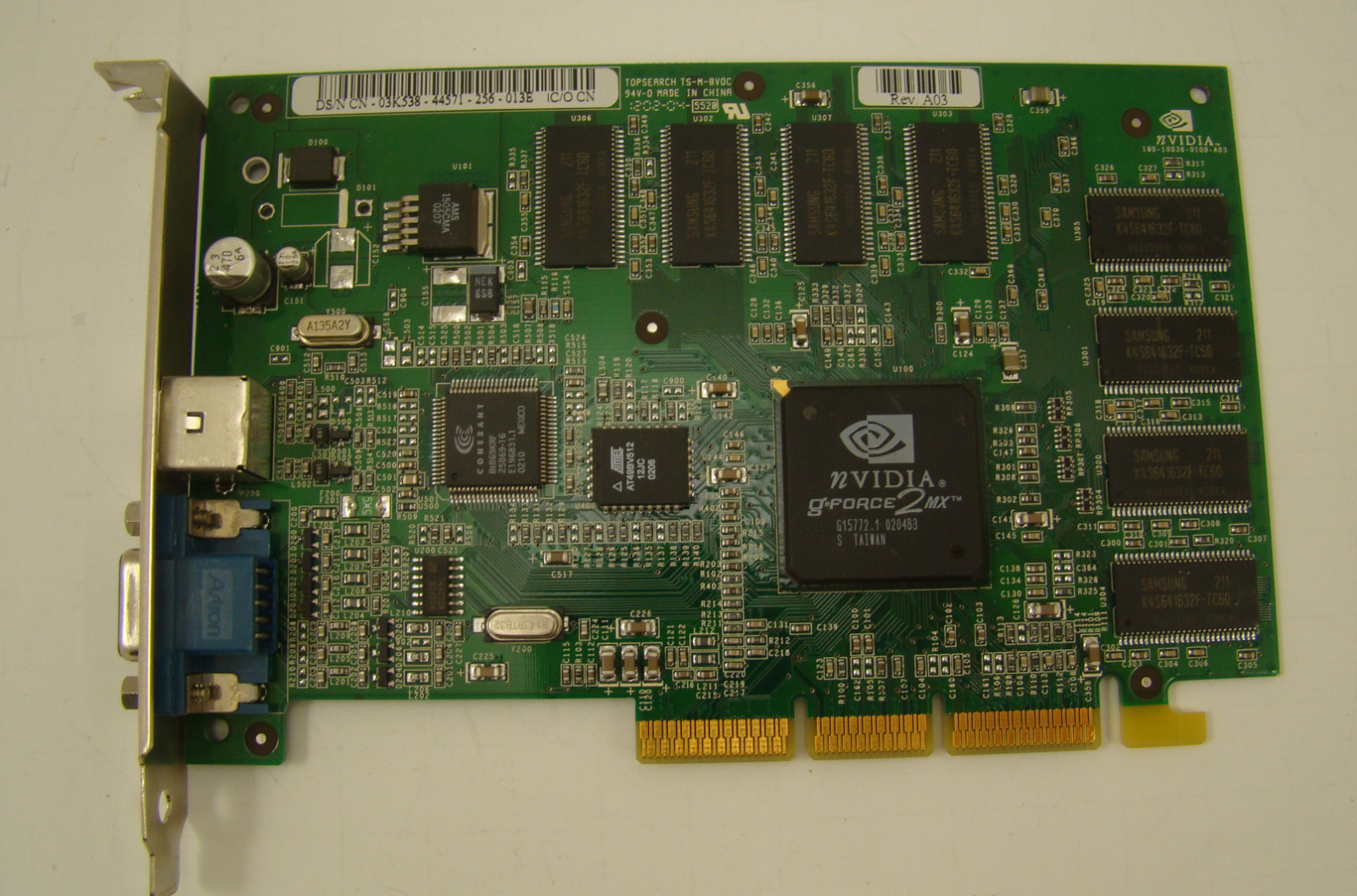 nVidia GeForce2 MX Graphics AGP  video card GPU