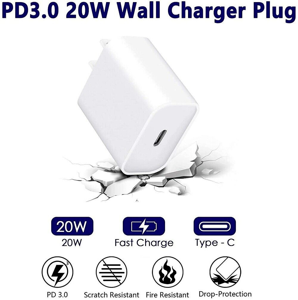 20W PD USB-C Power Adapter Fast Wall Charger For Apple iPhone 14 13 12 Wholesale