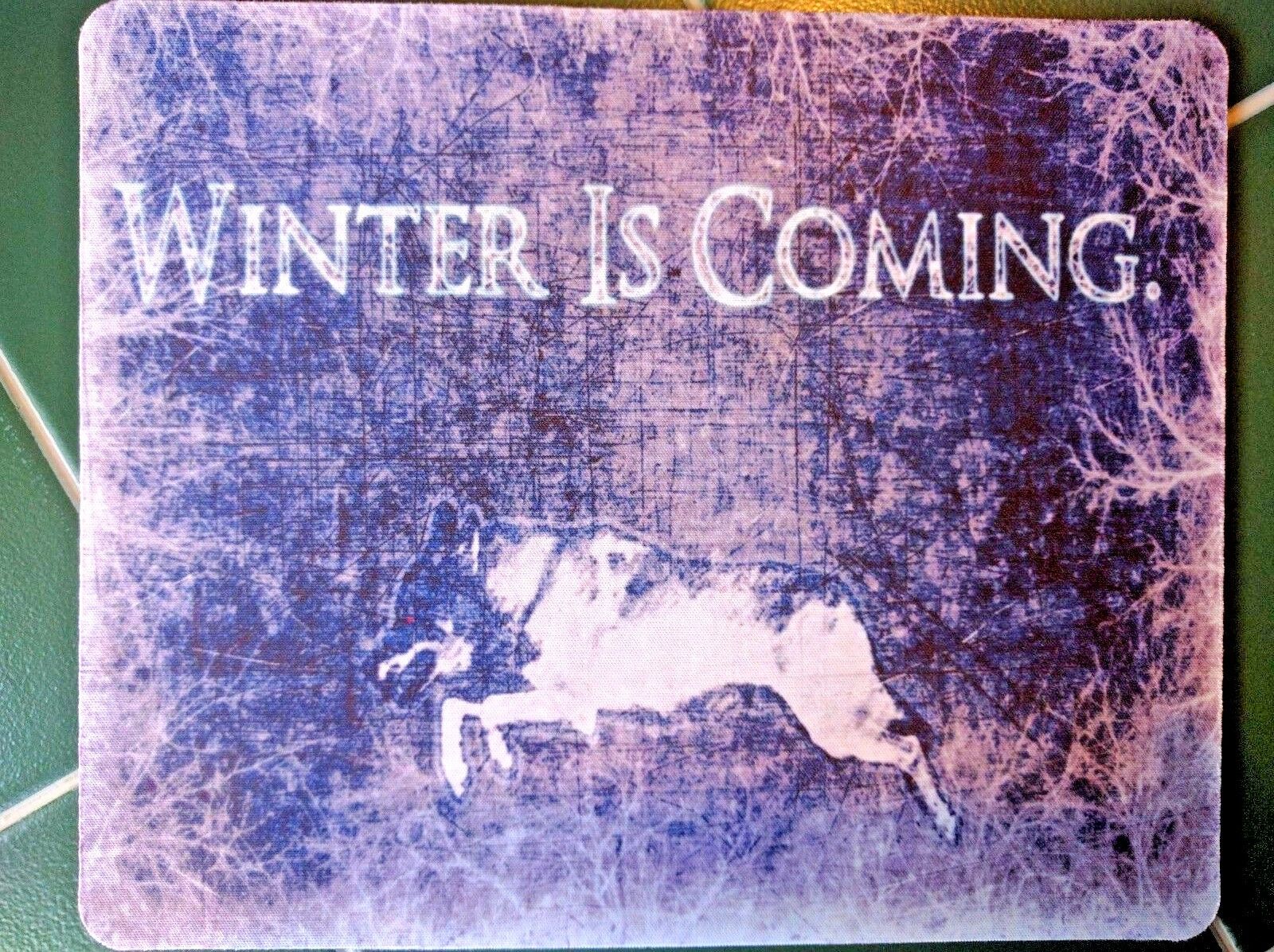 GAME OF THRONES Winter Anti slip  COMPUTER MOUSE PAD 9 X 7inch HBO