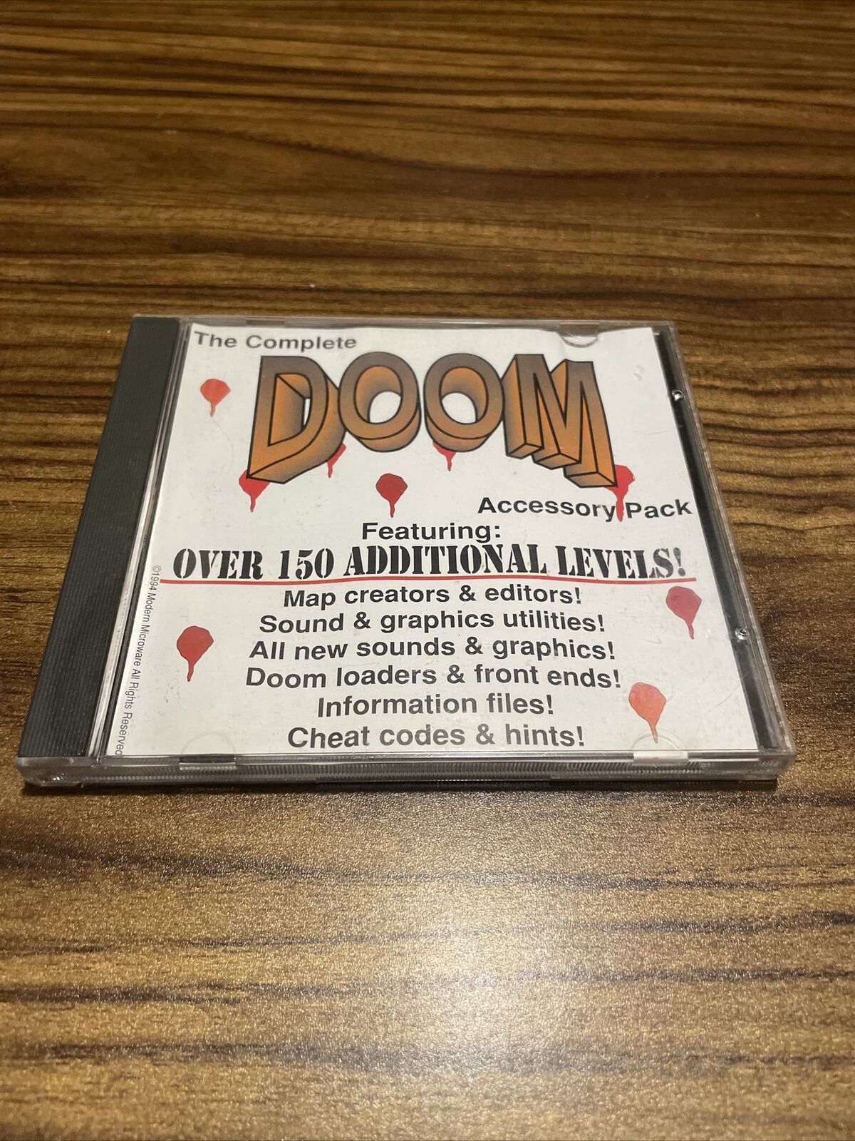 Vintage The Complete Doom Accessory Pack DOS 1994 Over 150 Additional Levels HTF