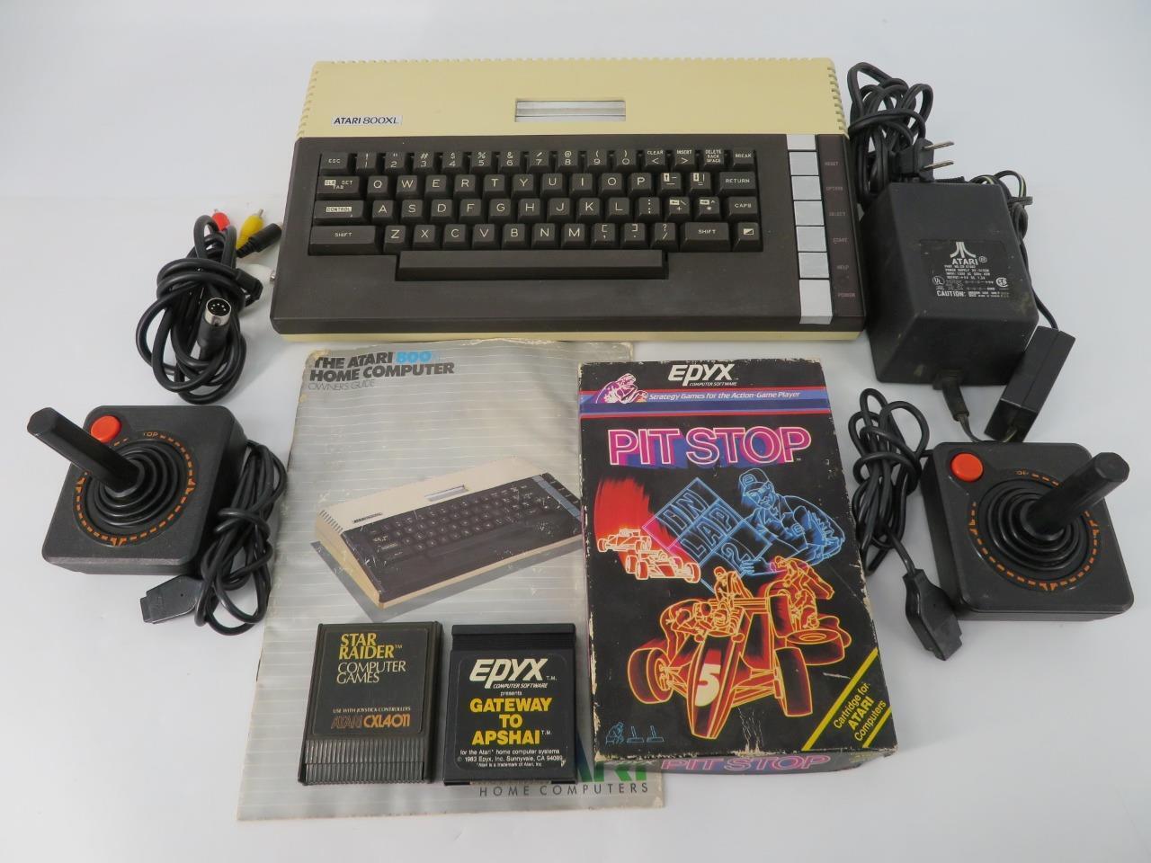 Vintage Atari 800XL Gaming Console Bundle + 3 Games ~ TESTED & WORKS