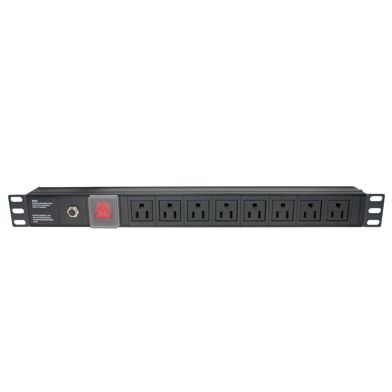 PI Manufacturing TL-RM8-1 8 Outlet 19 inch 1U Rackmount Power Strip 15AMP