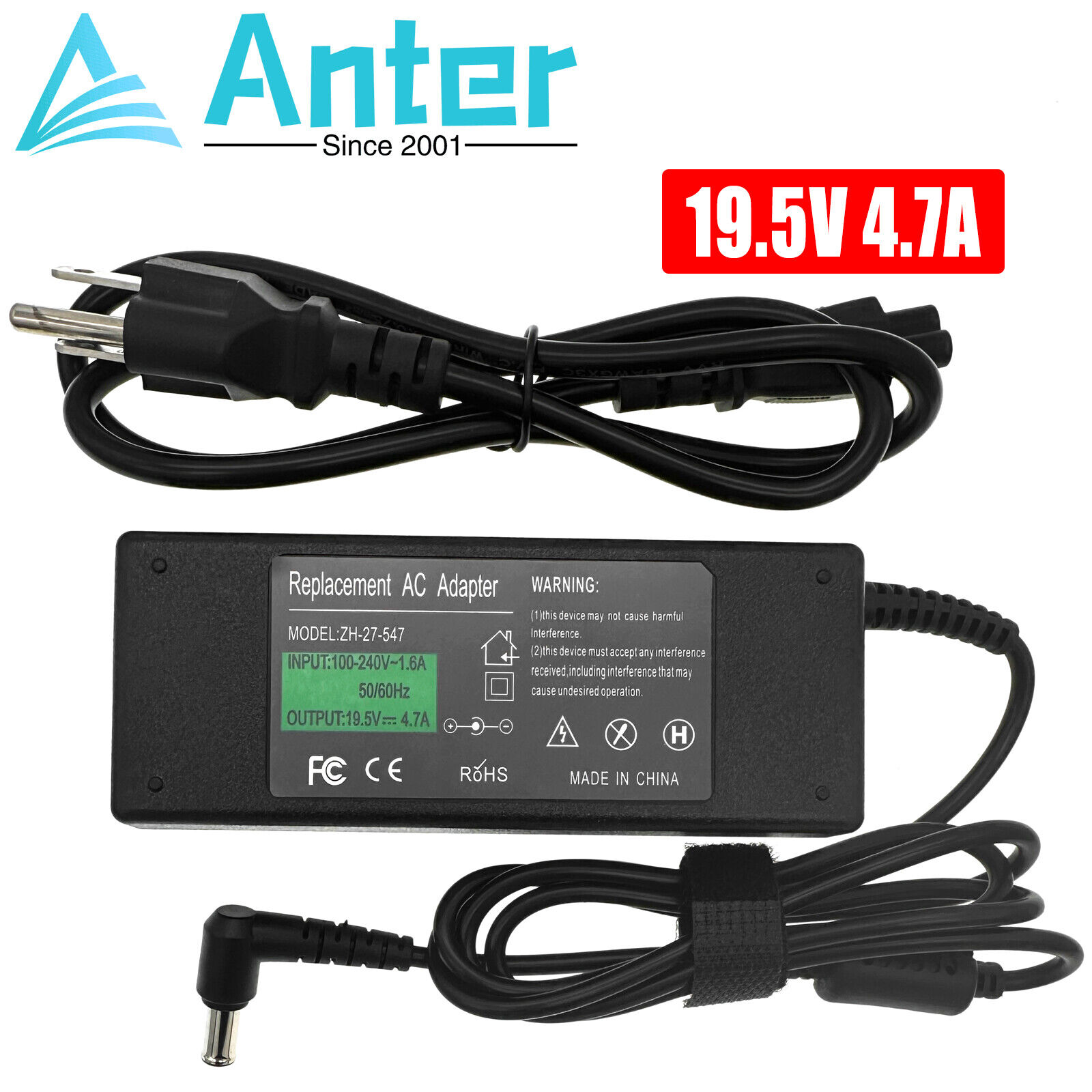 AC Adapter For LG 24QP500-B 24MP500-B 27MP500-B LED Monitor Power Supply Cord