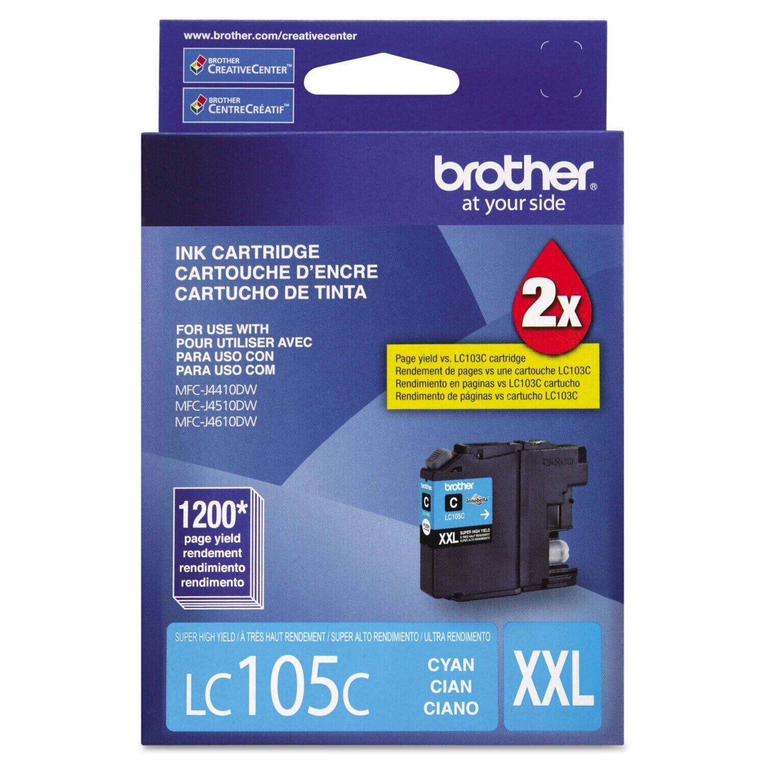 Brother LC105C Innobella Super High Yield XXL Series Cyan Ink Cartridge