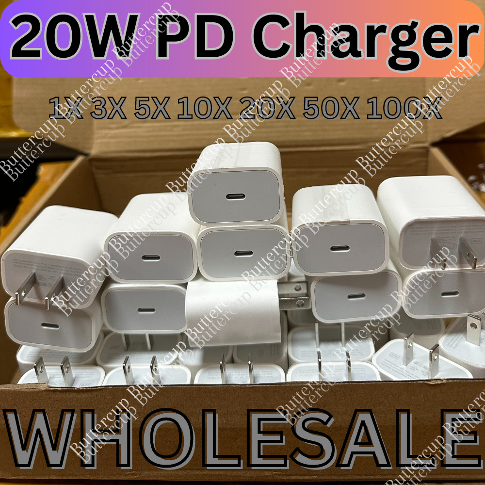 Bulk Lot 20W PD USB C Fast Wall Charger Power Adapter For iPhone Samsung iPad 