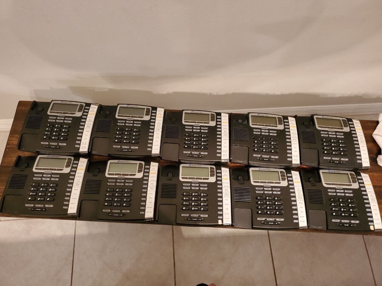 Allworx Paetec 9212P 8110051 Voip Display Phone - LOT OF 12 With Handset & Stand