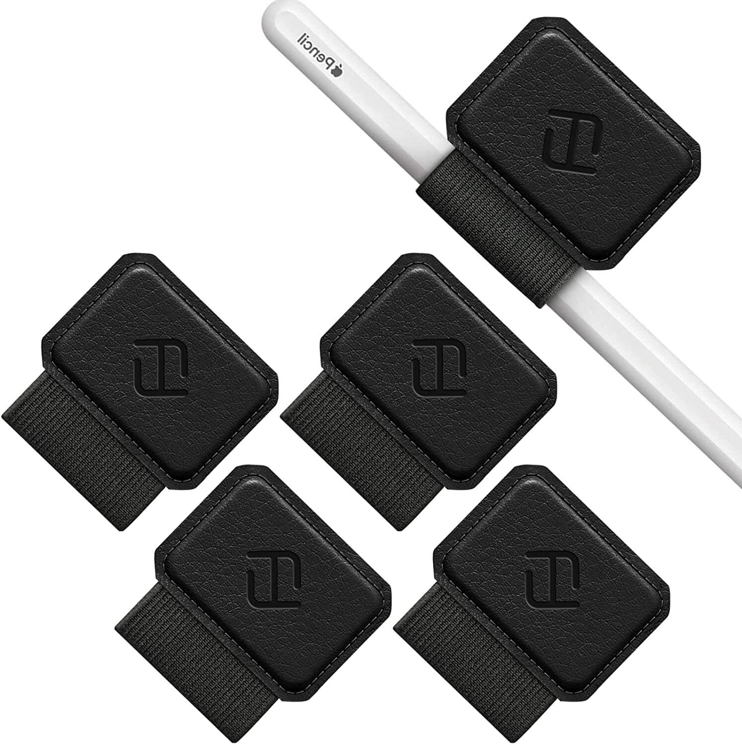 [4 Pack] Pen Loop Holder for Apple Pencil 1st 2nd Gen Adhesive Leather Pen Pouch