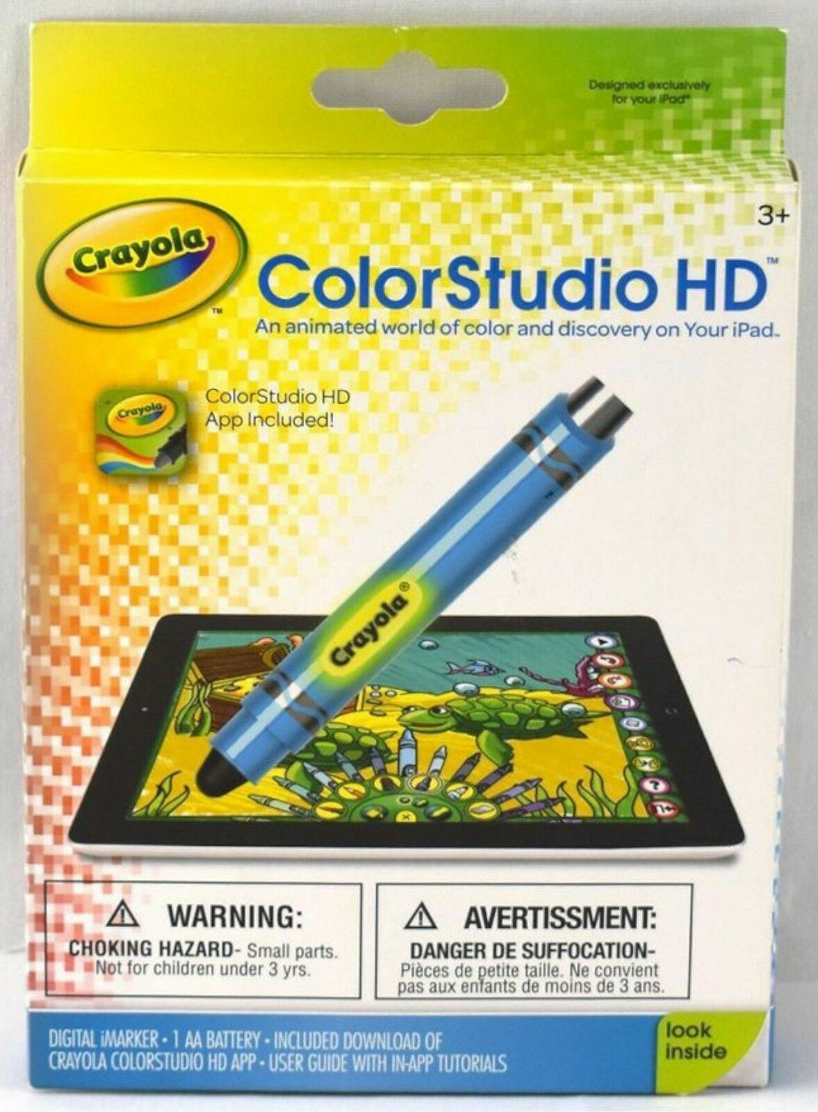 NEW Crayola/Griffin ColorStudio HD Stylus & App for Apple iPad crayon color pen