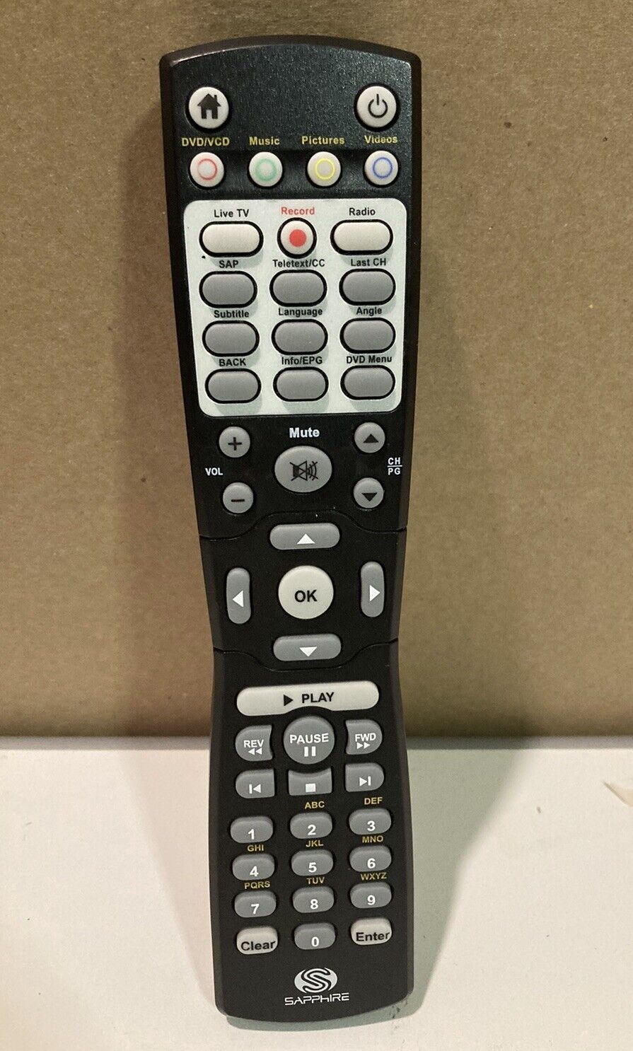 Genuine OEM Sapphire Remote Control ONLY for TV Tuner Card - Very Good - Tested
