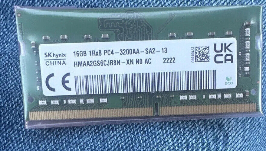 SK Hynix HMAA2GS6CJR8N-XN 16GB DDR4 PC4-25600 3200MHz 1.2v - SODIMM- RAM