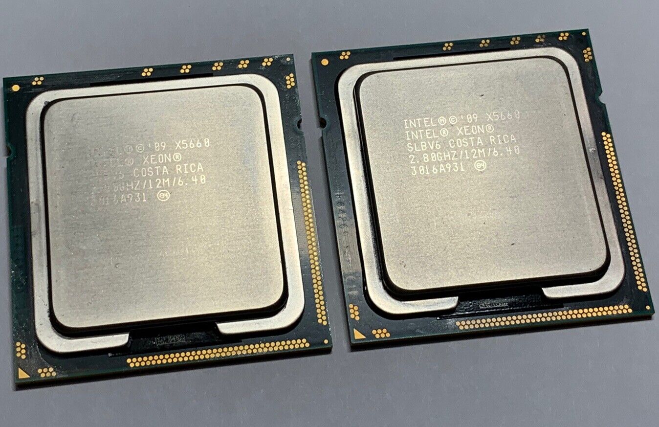 Matched Pair of SLBV6 Intel X5660 2.80 GHz Processors