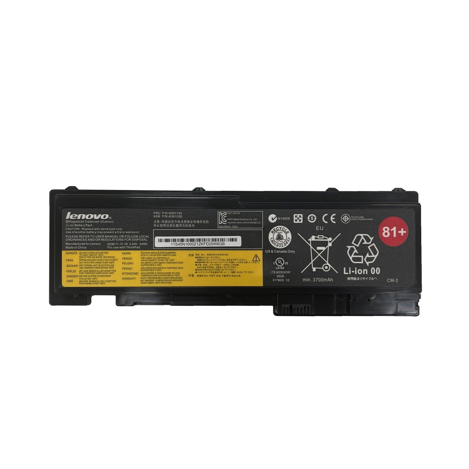 Genuine OEM T430S Battery for Lenovo ThinkPad T420S 0A36287 45N1036 45N1143 44Wh