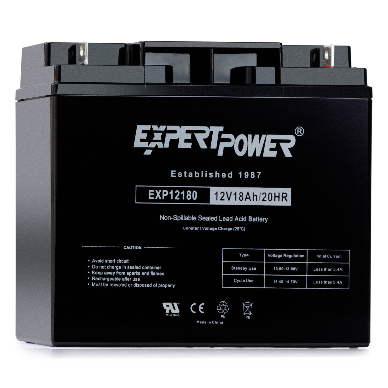 ExpertPower 12Volt 18Amp AGM SLA Universal Battery Replaces 20Ah 22Ah
