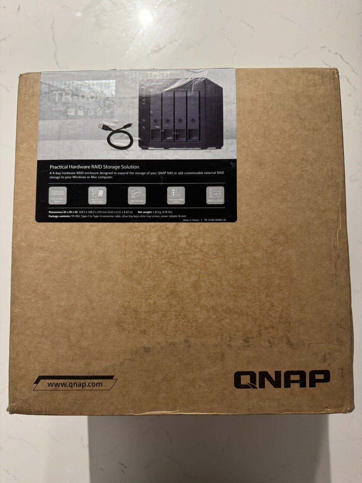 QNAP TR-004 4 Bay USB Type-C Direct Attached Storage with Hardware RAID