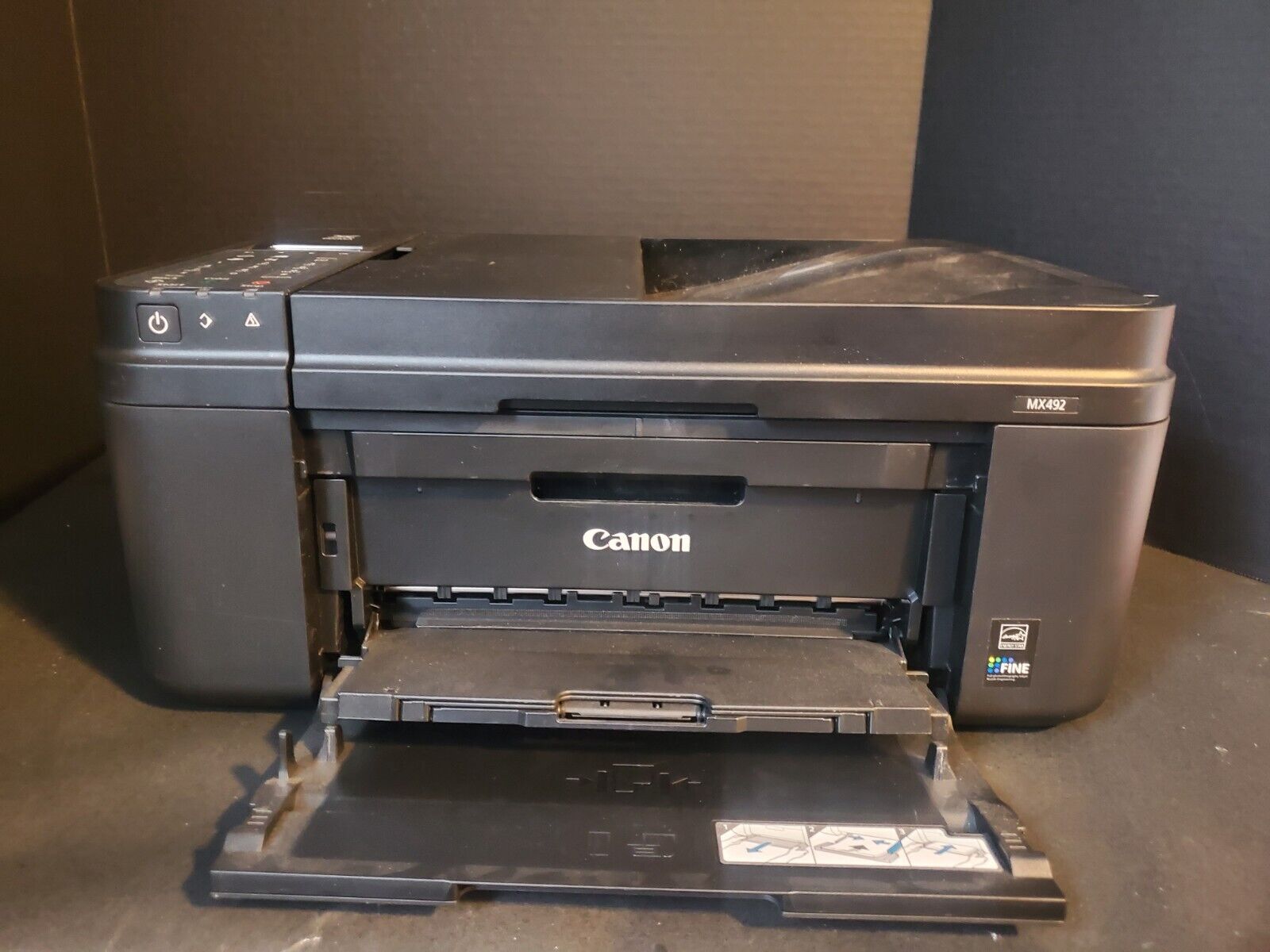 Canon Pixma MX490 All-In-One InkJet Printer - Black Used Tested Works Great