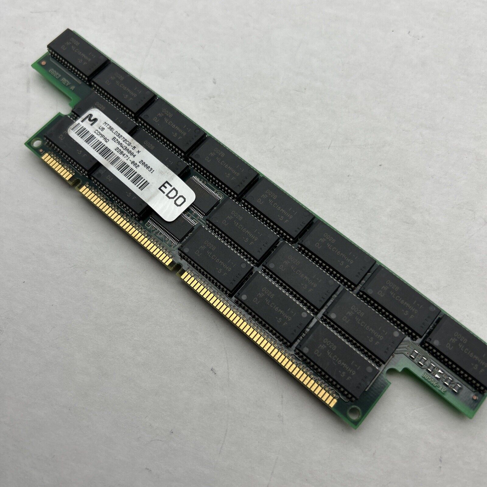 256MB EDO DIMM SERVER RAM 16X4 DUAL RANK 168PIN ECC BUFFERED MEM. MT36LD3272CG-5