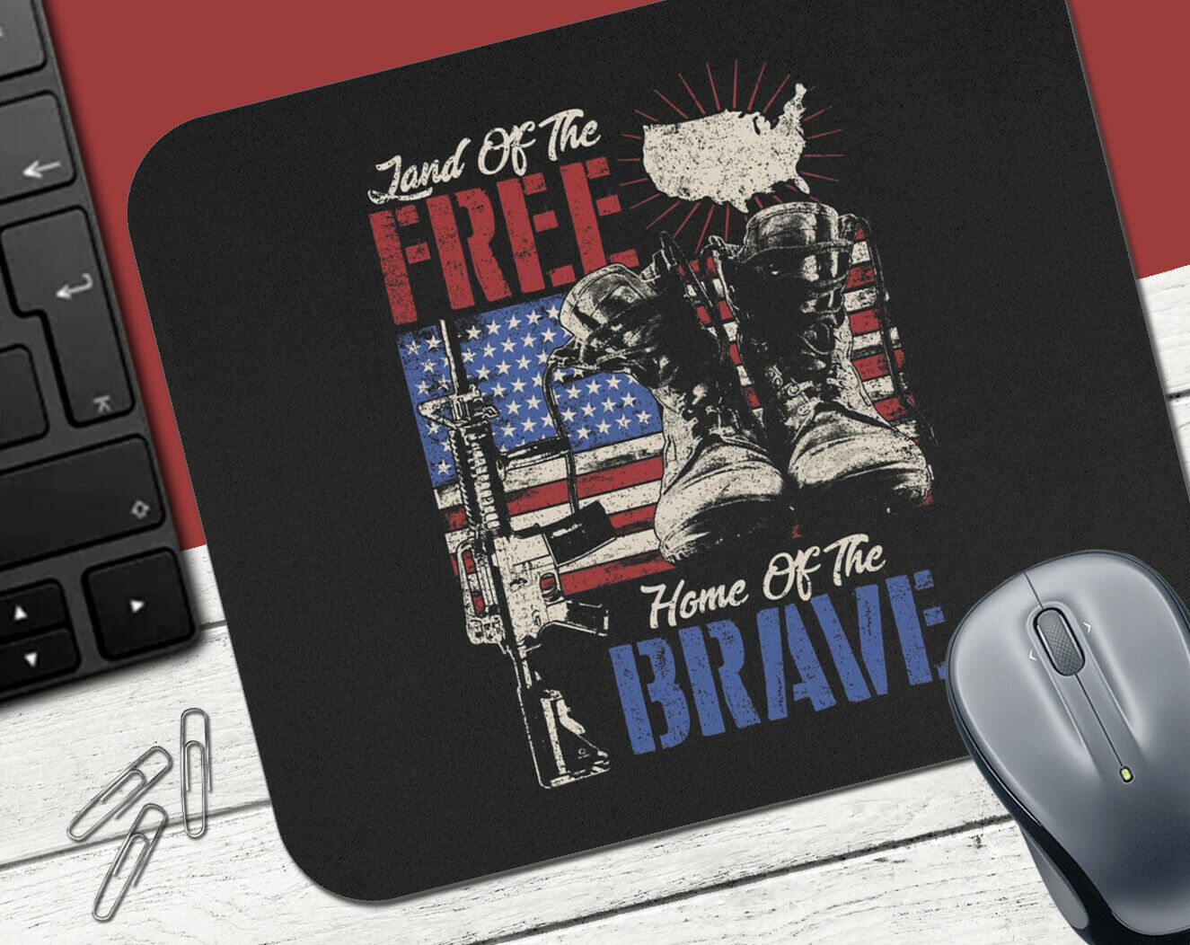 Military #2 - MOUSE PAD - U.S. Military Armed Forces Soldier Gift