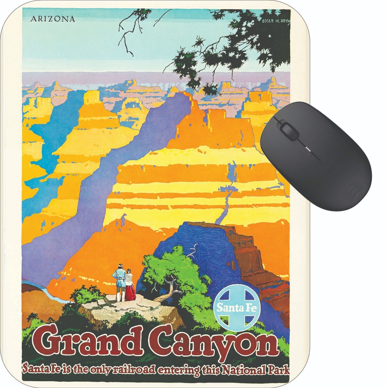 Grand Canyon Mouse Pad Stunning Photos Travel Poster Art Vintage Retro 1930s