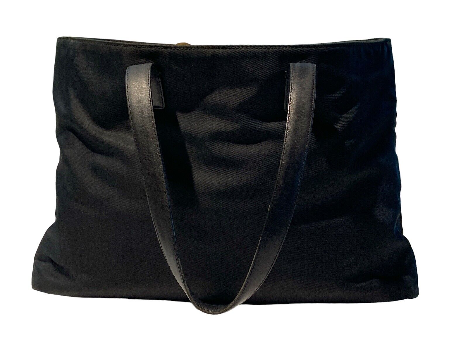 Lot Of 3 COACH  Black Canvas Handbag/ Computer Bag/Tote P17”x12” X5” G1K-511