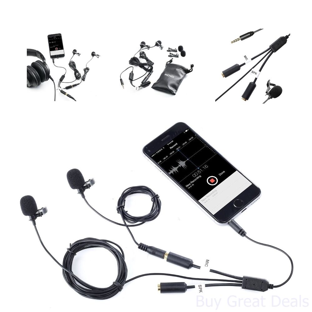 Executive Lavalier Clip-on Interview Microphone With Secondary Mic And Headphone