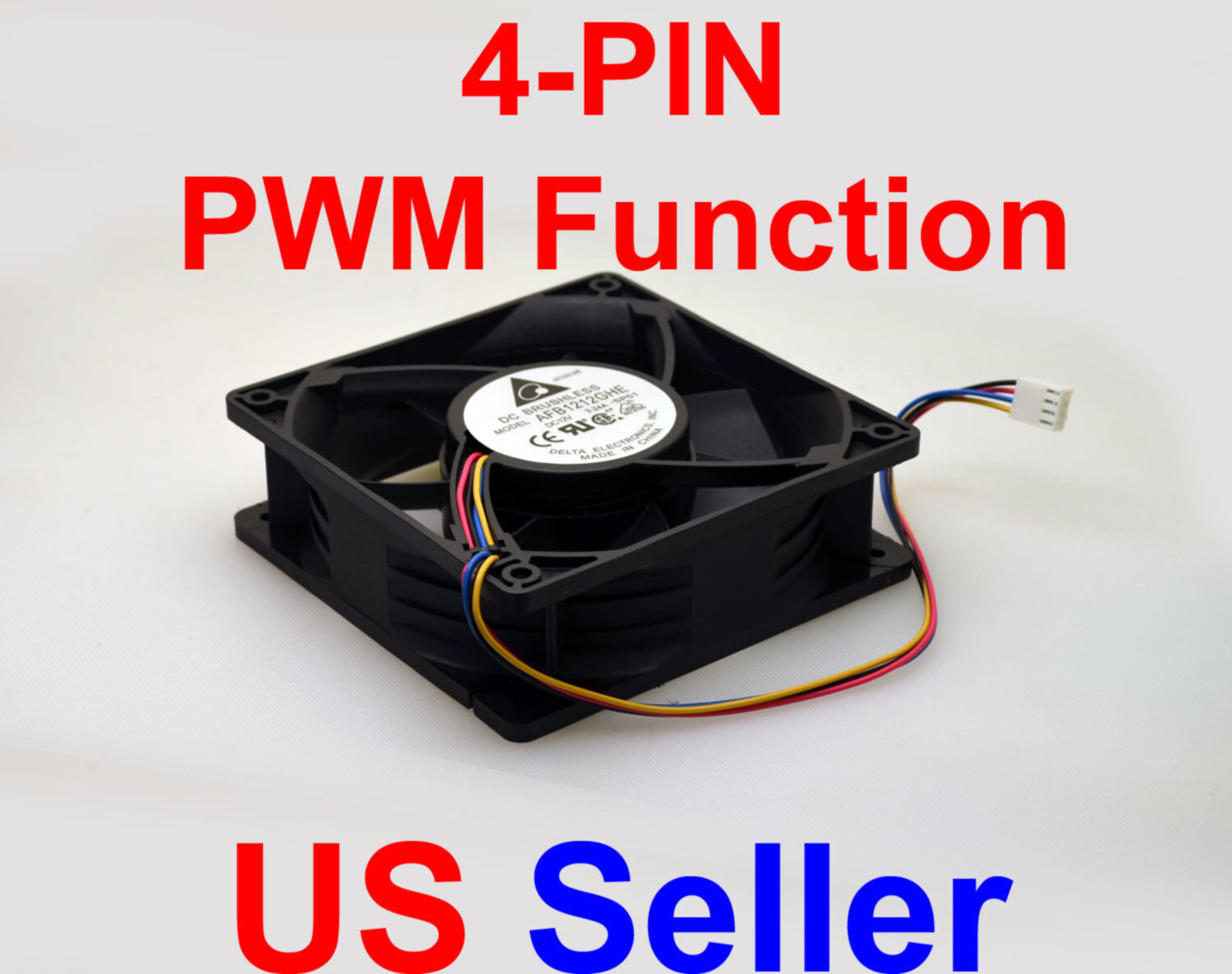 AFB1212GHE PWM 4-Pin / 4-Wire PWM Speed Control Tach. Output