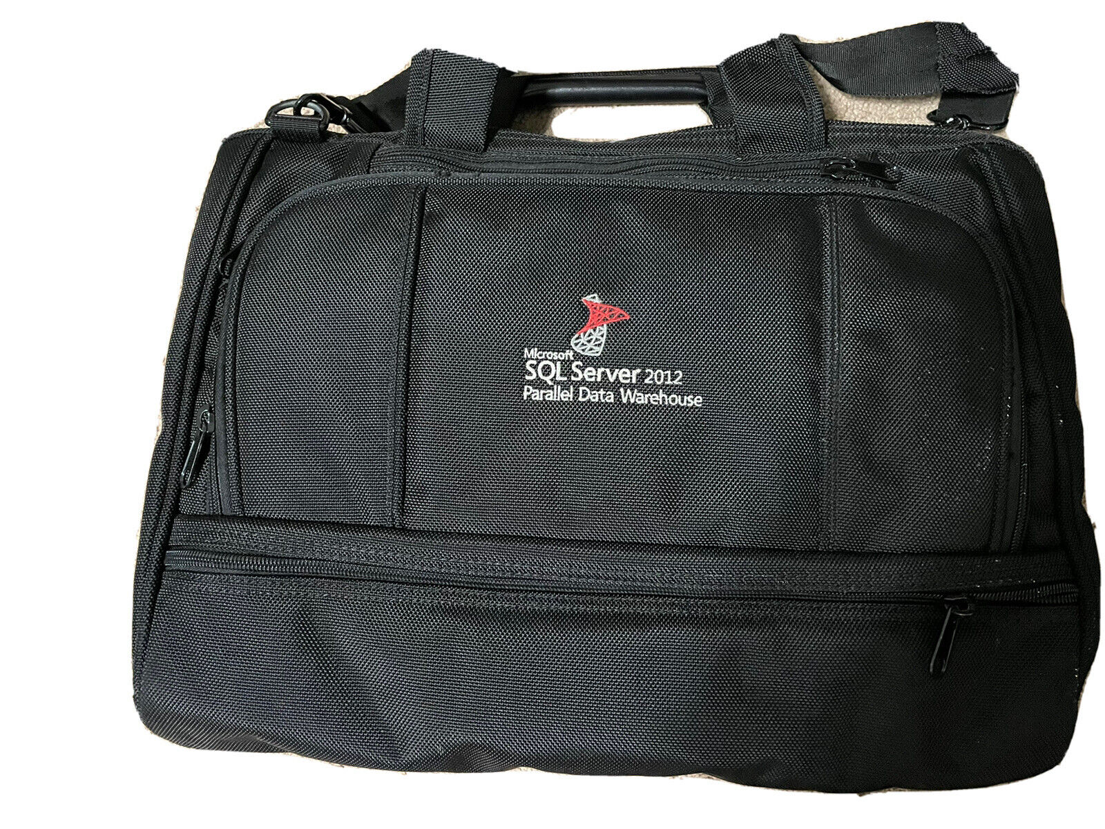 Microsoft Vintage Laptop Bag - SQL Server 2012 PDW Bag - Black With Strap