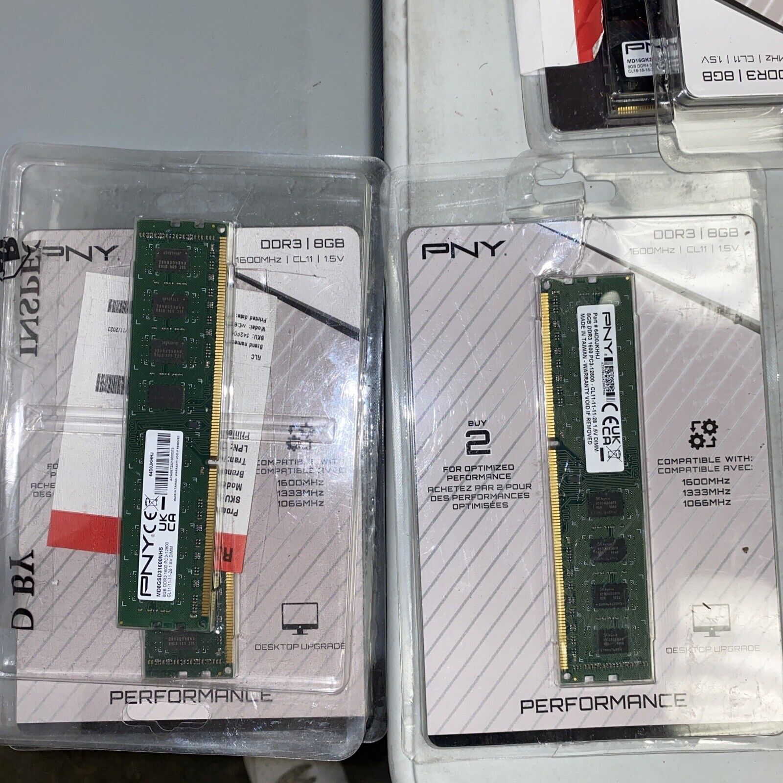 PNY XLR8 8GB DDR3-1600MHz PC3-12800 SDRAM DESKTOP 8GBH2X04E99927-15-H