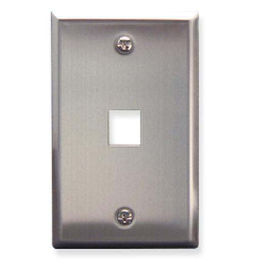 ICC IC107SF1SS- 1Port Face  Stainless Steel FACE-1-SS UPC 633758012416 - Inst...