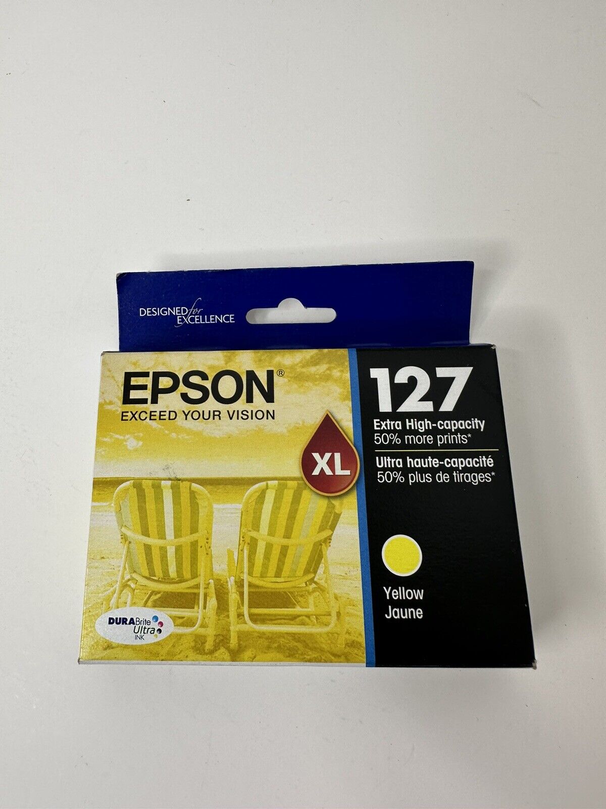 Genuine Epson 127 XL Yellow Ink Cartridge WorkForce Exp. 04/22