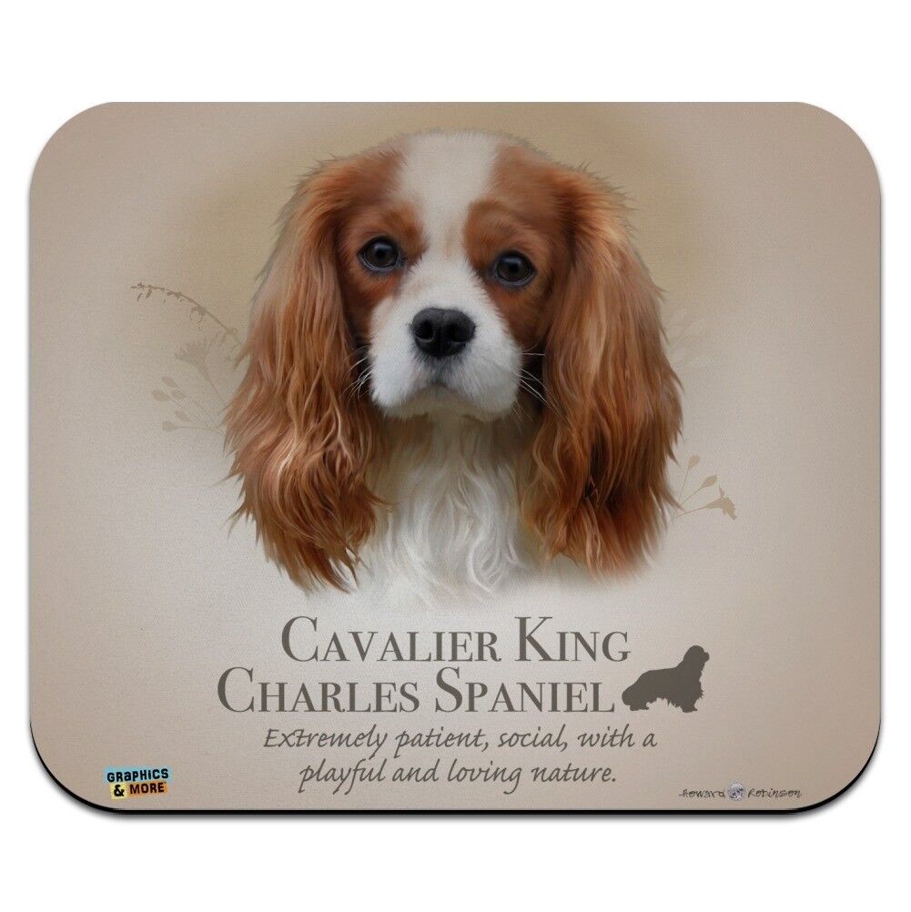 Cavalier King Charles Spaniel Dog Breed Low Profile Thin Mouse Pad Mousepad