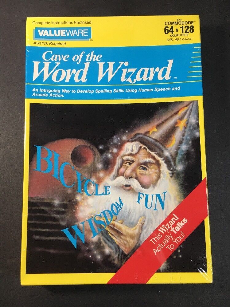 Cave Of The Word Wizard - Commodore 64/128 Computer Game - New Sealed 1987