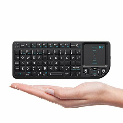 Rii  X1 Mini 2.4GHz Black Wireless  Keyboard with Mouse Touchpad Remote Control