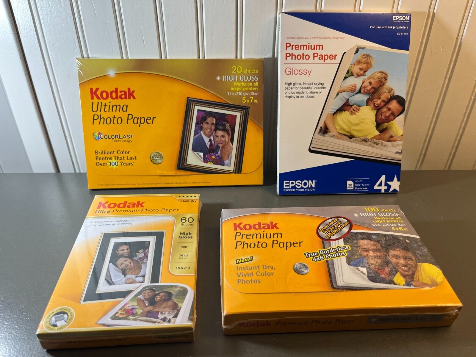 NEW Kodak /Epson - Ultra + Premium Photo Paper 4x6 (160 Sheets) + 5x7 (40 Sheet)