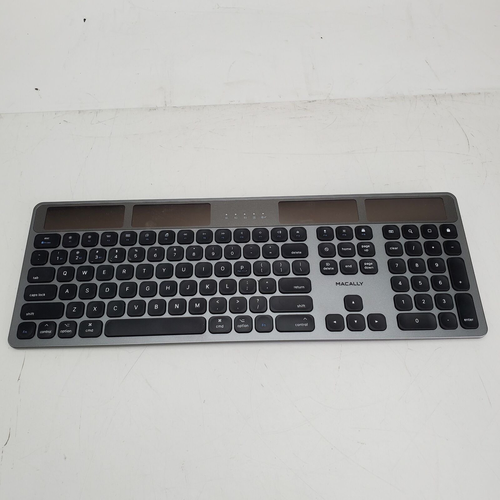 Macally Bluetooth Wireless Solar Keyboard for Apple Mac BTSOLARKEYSG - Tested