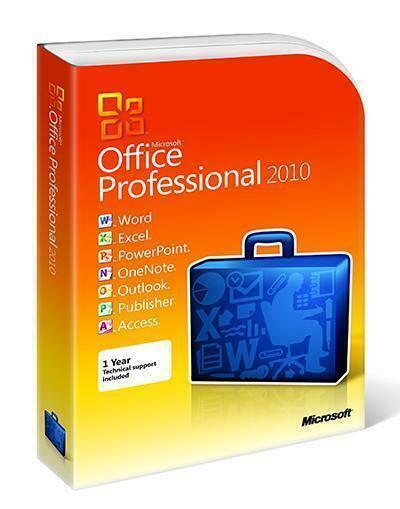 Microsoft Office 2010 Professional (Retail) 2PC Full Version Windows w/DVD Media
