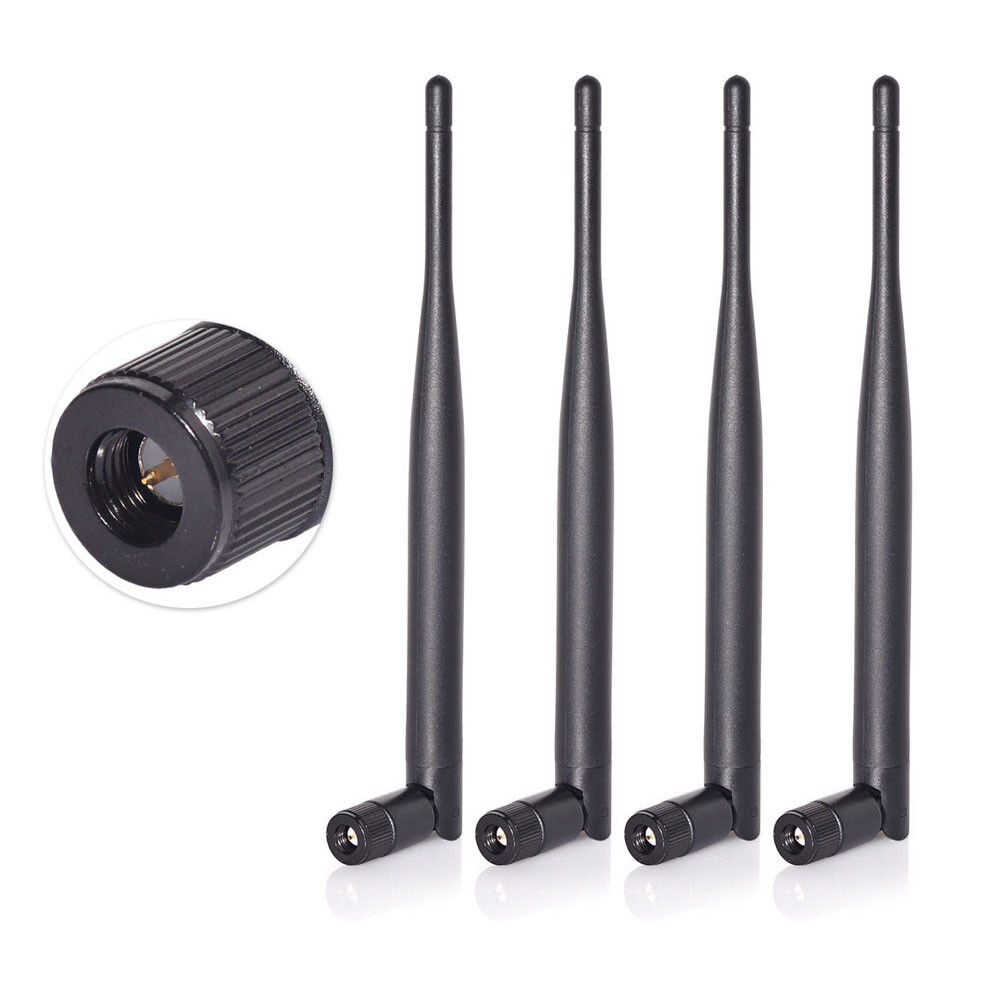 4-Pack Dual Band 2.4GHz 5GHz 6dBi SMA Male WiFi Antenna for Security IP Camera