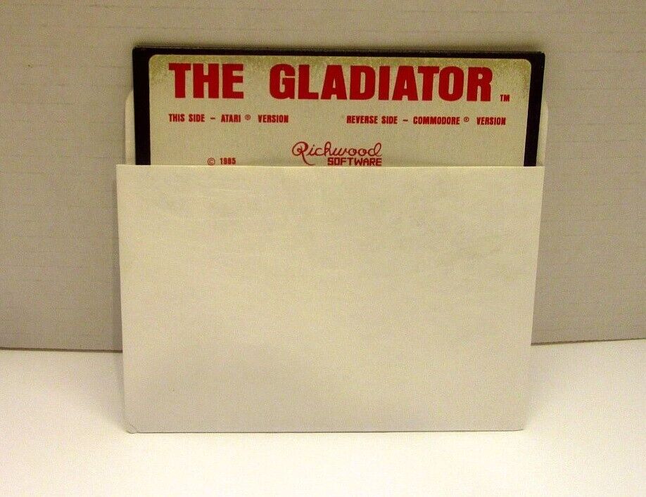 VERY, VERY Rare (9/10) The Gladiator for Atari 400/800 and Commodore 64
