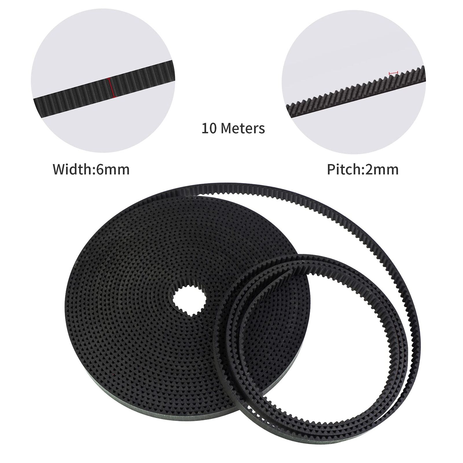 5 / 10 Meters GT2 Timing Belt 6mm / 10mm Width For Creality Anycubic 3D Printer