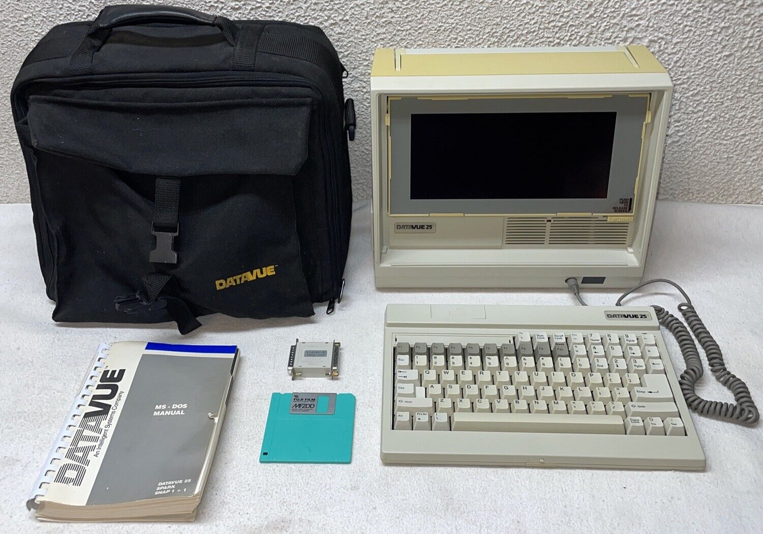 Datavue 25 Portable Lunchbox Personal Computer: IBM PC - 5 1/4” Disk Drive - LCD