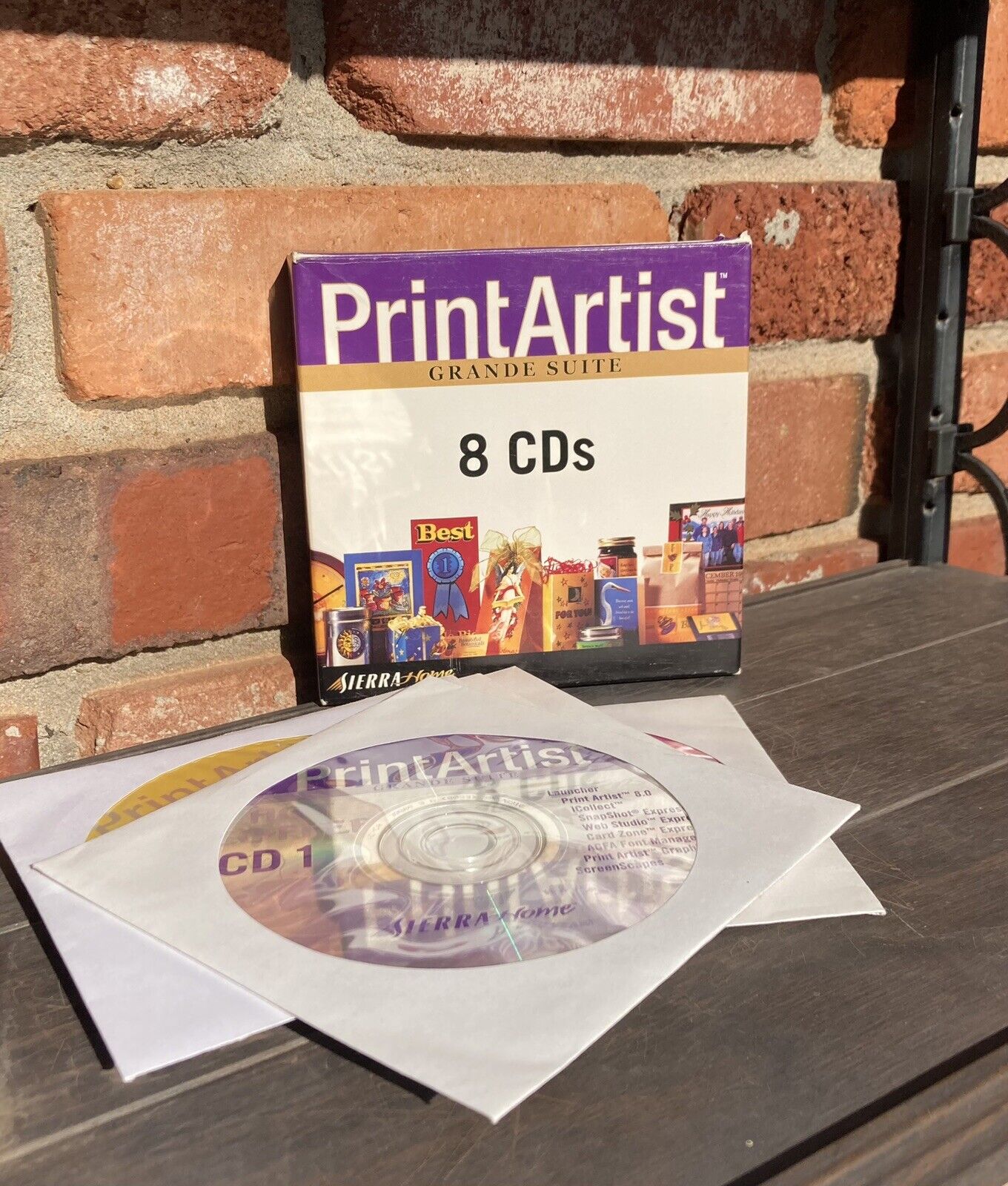 Sierra Home Print Artist Grande Suite 8 CDs 1999 Discs Disks