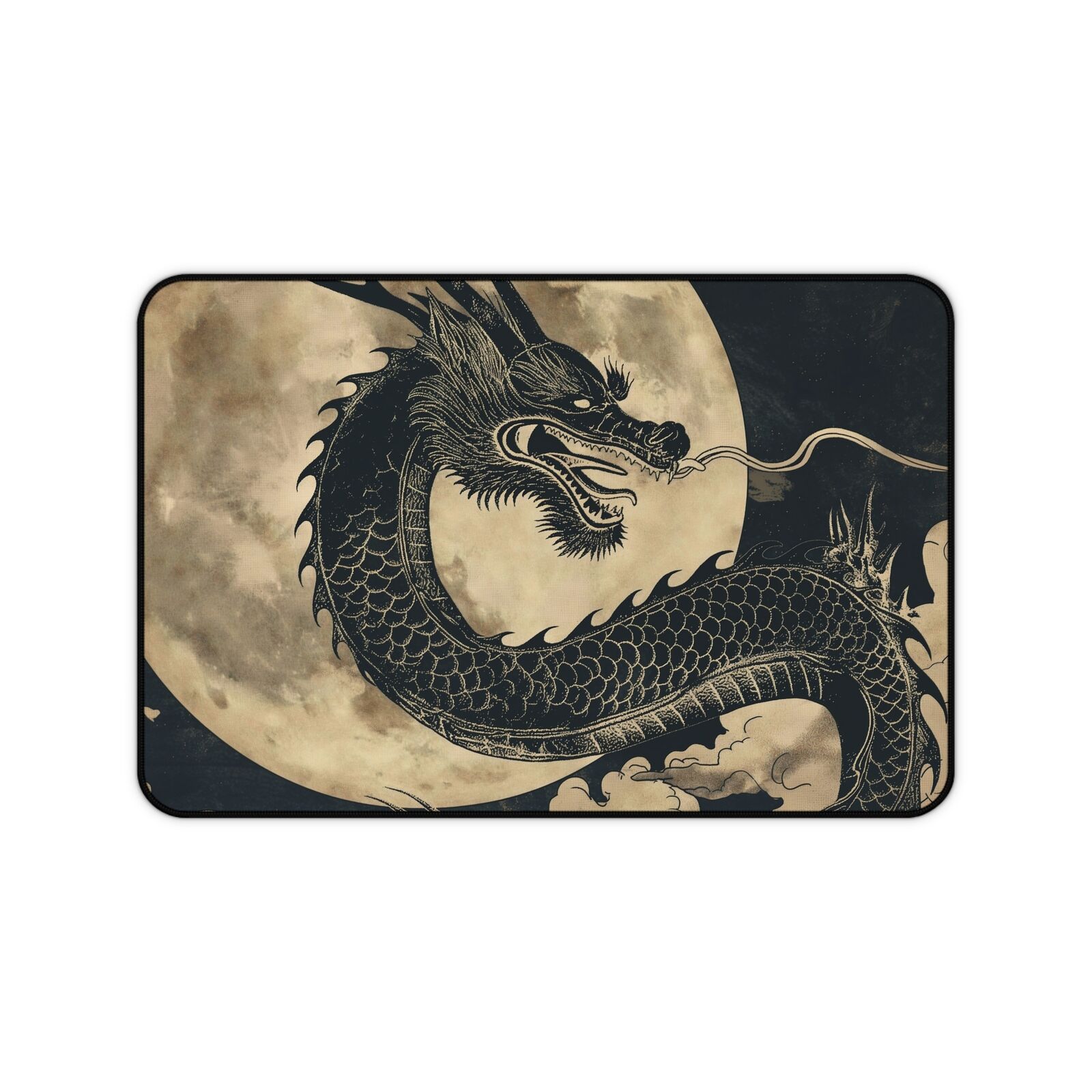 Eastern Dragon Desk Mat – Mythical Large Mouse Pad, 3 Sizes