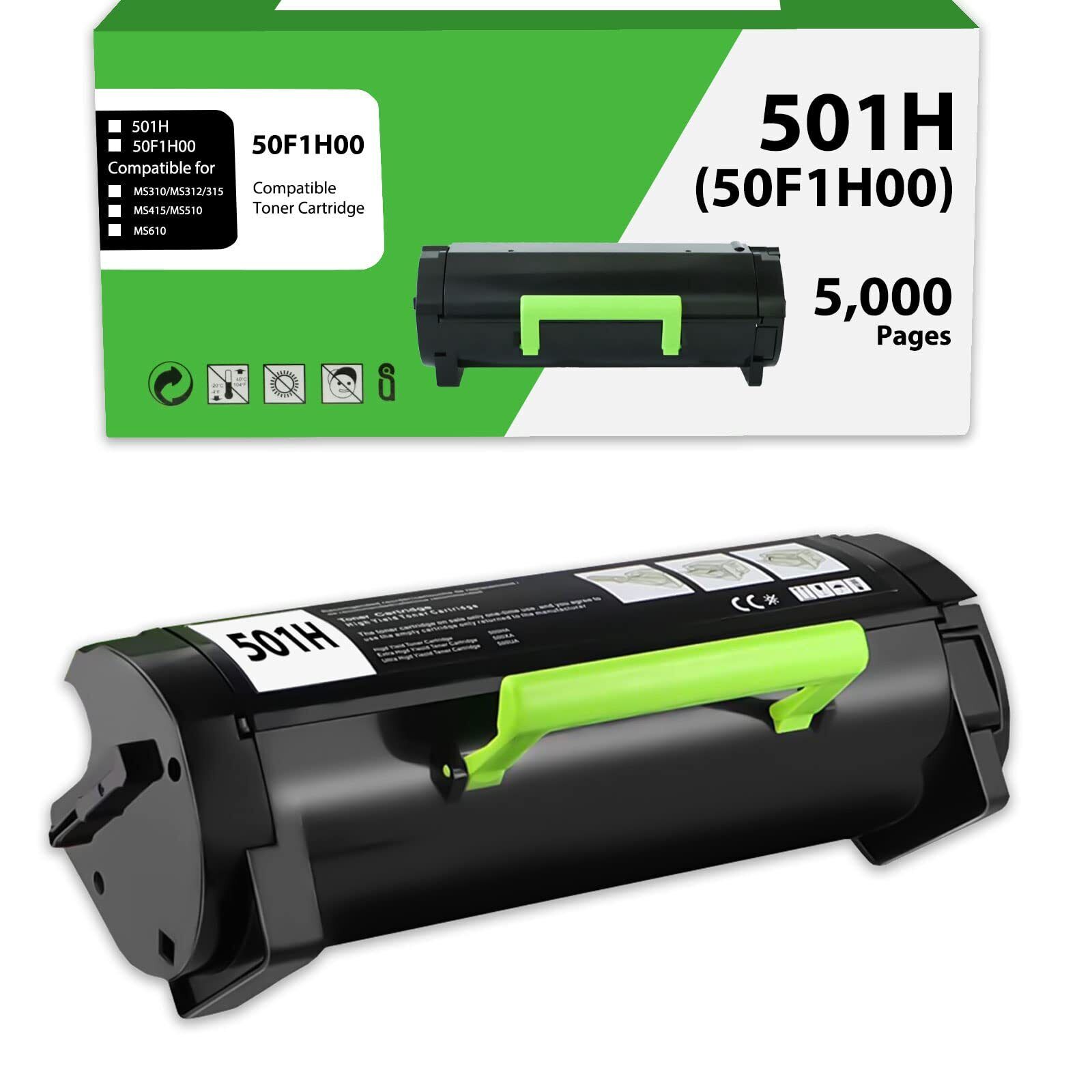 50F1H00 501H Toner Cartridge Compatible Replacement for Lexmark 501H 50F1000 ...