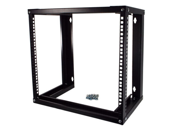 CNAweb 19 Inch Open Frame 9U Wall Mount Network Rack Cabinet, 18 Inches Deep