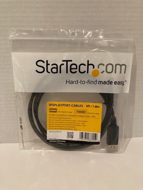 StarTech.com 6FT. Mini DisplayPort to DisplayPort Adapter Cable MDP2DPMM6 - NEW